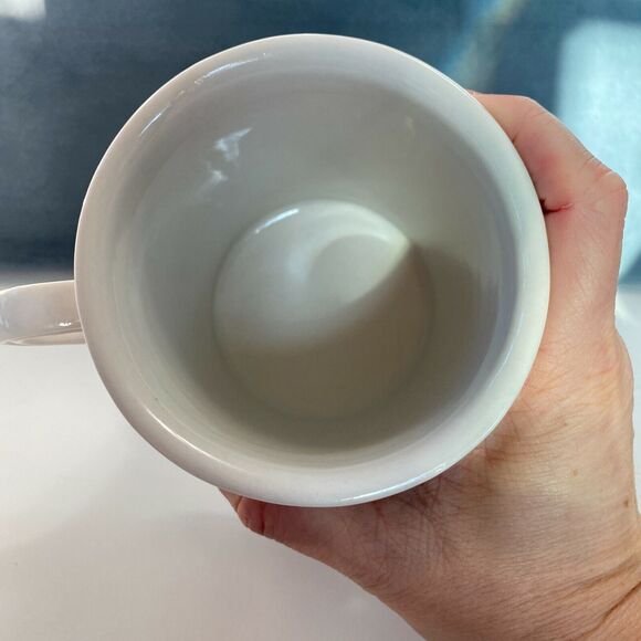 Anthropologie Monogram N Initial Coffee Mug Tea Cup Black Boho Striped - Picture 6 of 7